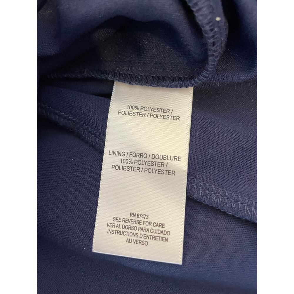 NWT J. Taylor Dress Size 12 Dark Blue Sparkle Formal Cape Evening Crew Neckline - Picture 11 of 13